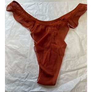 We Are HaH Fly Girl Mesh Panty In Bronze Sz XL NWT